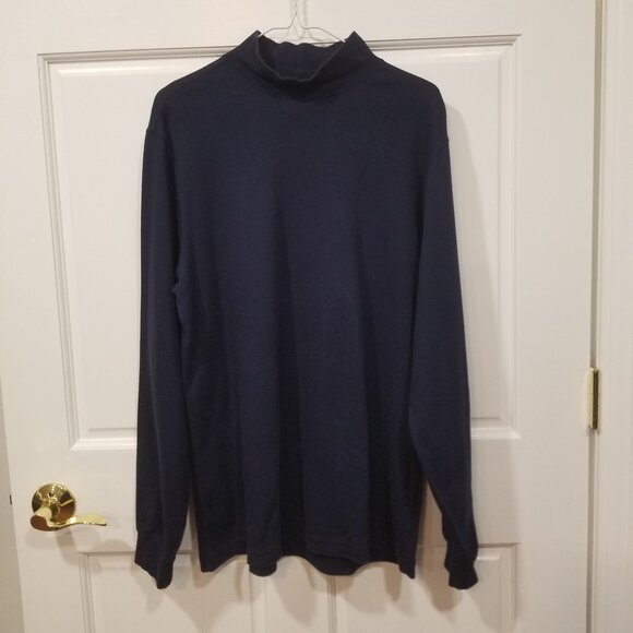 Men's Lands' End Super-T Mock Turtleneck, Size M (38-40), VGUC - EUC - Picture 1 of 8
